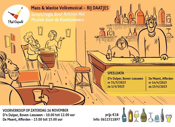 Poster Plaet Gespeuld Bij Daatjes tekening door Marina Campenni